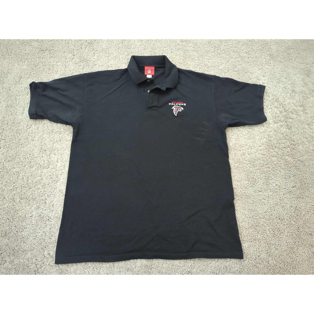 Atlanta Falcons Polo Shirt Mens XL Short Sleeve‎ NFL Black
